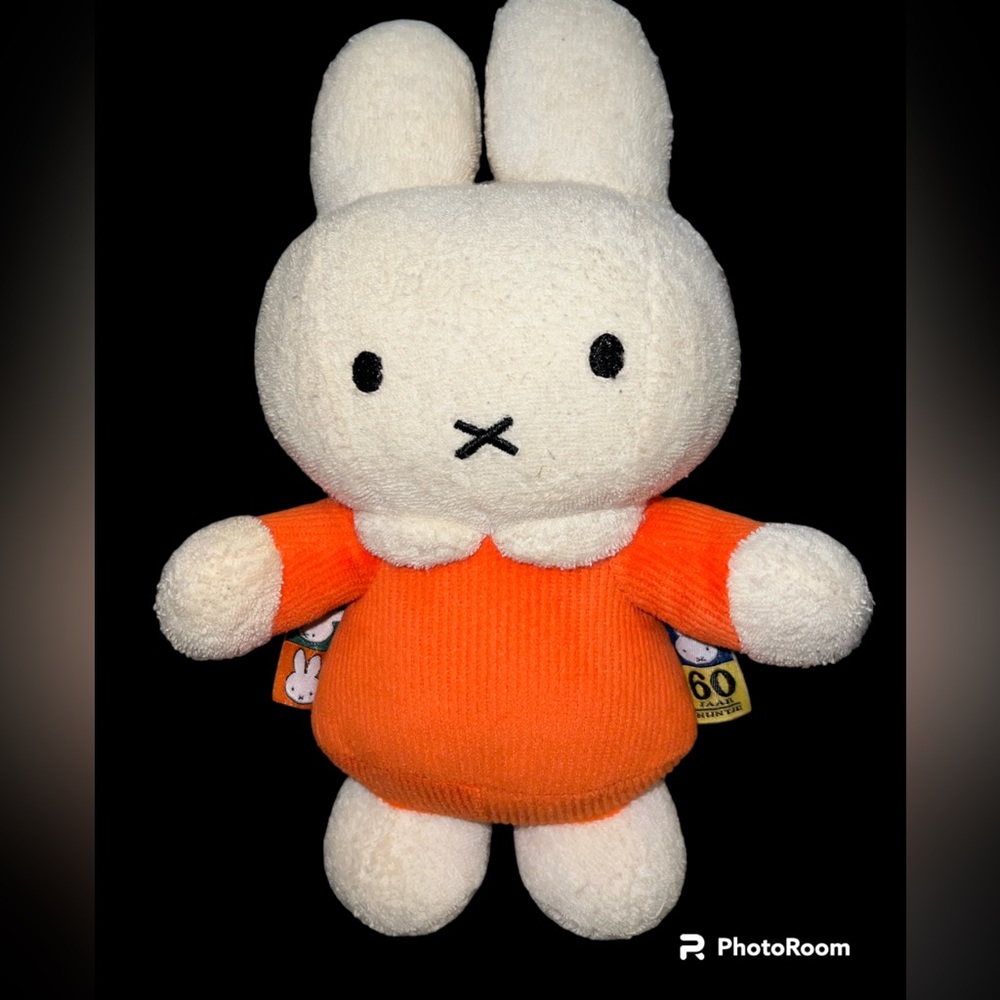 Very Rare Miffy 60 Jaar Nijntje Terrycloth Rattle Plush Stuffed Lovey